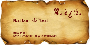 Malter Ábel névjegykártya